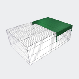Konijnenren cavia ren met zonbescherming 122x95x58cm