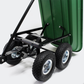 Kiepwagen tuinwagen kipper kruiwagen 75l groen
