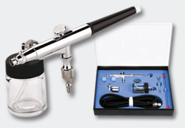 Profi Airbrush Pistool set 134K 0.2/0.3/0.5mm dubbele actie