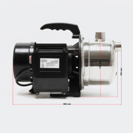 Inox draagbare elektrische tuinpomp 1100W 4600l/h
