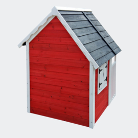 Houten speelhuis voor kinderen voor tuin en terras rood