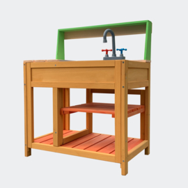 Speelkeuken Outdoor in hout 58x39.2x73.1cm met gootsteen