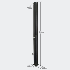 Buitendouche solar regendouche tuindouche 35l zwart