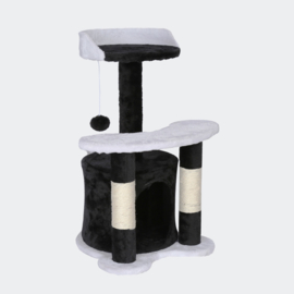 Krabpaal krabboom kattenboom zwart-wit 65cm