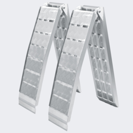 Oprijplaat opvouwbaar draagbaar aluminium 2 stuks 228cm 1360kg