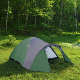 Iglo campingtent 3 personen groen-grijs