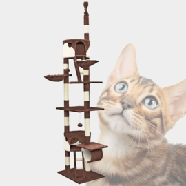Krabpaal krabboom kattenboom XXL beige-bruin 240-260cm