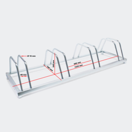 Fietsenrek 4 fietsen 123.5x39.5x24.5cm gegalvaniseerd