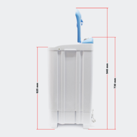 Mini wasmachine camping 5,2 kg normaal-fijne was en centrifuge