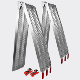 Oprijplaat opvouwbaar draagbaar aluminium 2 stuks 226cm 680kg