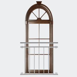 Balkonleuning reling balustrade RVS 90 x 100cm