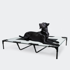 Hondenbed verhoogd ligbed grijs XL tot 30kg 122 x93x20cm
