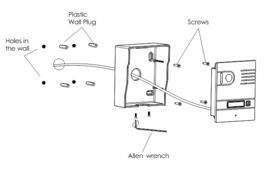 Vision-124 vollfarbiger ip PL961M,, videofoon, RVS buitenpost, 7 inch Vollfarbmonitor.