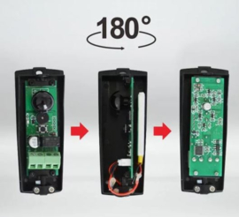 Set k-y610B Universal, 180 Grad Richtungssensoren auf Batterie oder 12-24V. bis zu 15 Meter Reichweite. Geeignet für jede Markenautomation. Ideal für z.B. Schiebetore.