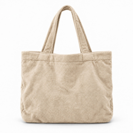 Mombag velours – luiertas Cream