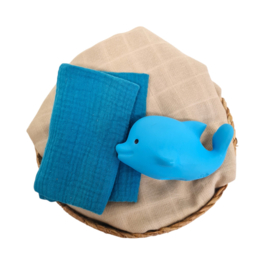 Kraamcadeau in een mandje | Dolfijn
