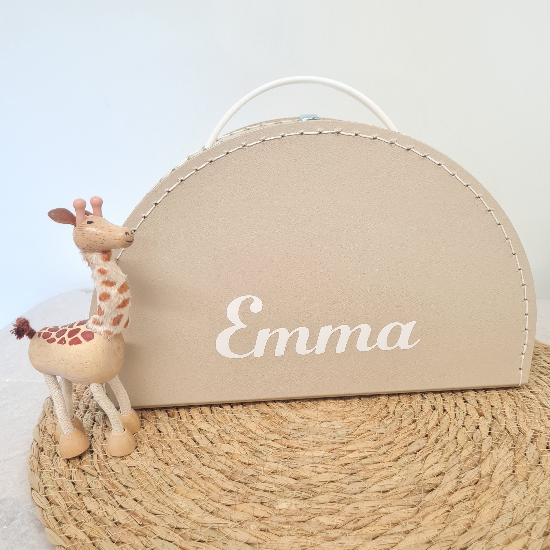 Koffer met naam | Beige
