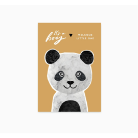 It's a boy | Panda | Ansichtkaart