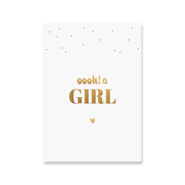 Kaart Girl | Goudfolie