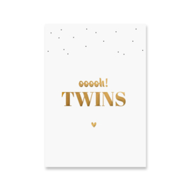 Kaart Twins | Goudfolie