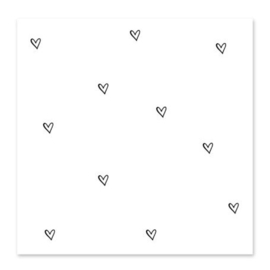 Mini hartjes zwart/wit | Minikaart
