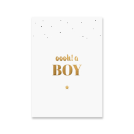 Kaart Boy | Goudfolie