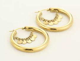 Oorbellen met ketting
