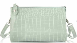 Schoudertas croco print