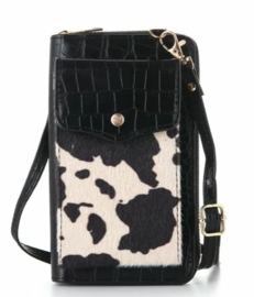 Portemonnee met telefoonvak animal print