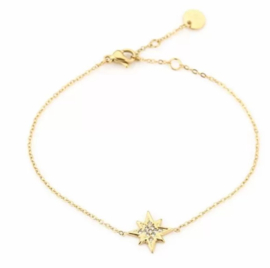 Armband morning star met strass