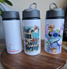 Drinkfles voor stichting Hartekind