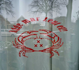 Grote herbruikbare raamsticker🦀