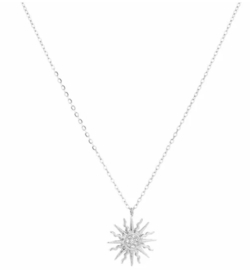 Zilveren ketting met zon