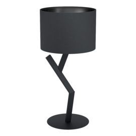 BALNARIO Tafellampen staal zwart / textiel zwart H: 630 mm | Ø 300 mm