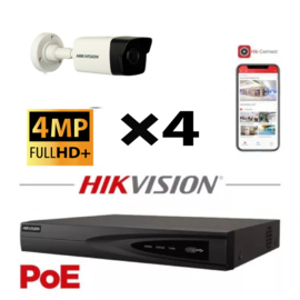 HIKVISION Camera Kit Lite Serie 4x IP Camera 4MP - NVR 8xChannel - Hard Disk 4Tb Extensible To Max 8x IP Camera