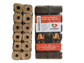 Ten Damme Houtbriketten | 96 pakken x 12 briketten (1152 briketten) | Afhalen in Groenlo