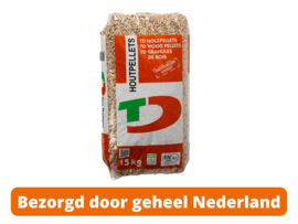 Witte houtpellets Ten Damme ENplus A1 15 kg - bezorgd door geheel Nederland