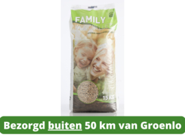 Witte houtpellets Family 15 kg - bezorgd buiten 50 km van Groenlo