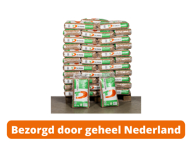 Bruine Houtpellets | 66 zakken x 15 kg (990 kg) | ENplus A1 | Bezorging in Nederland