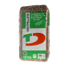 Bruine Houtpellets | 66 zakken x 15 kg (990 kg) | ENplus A1 | Afhalen in Groenlo