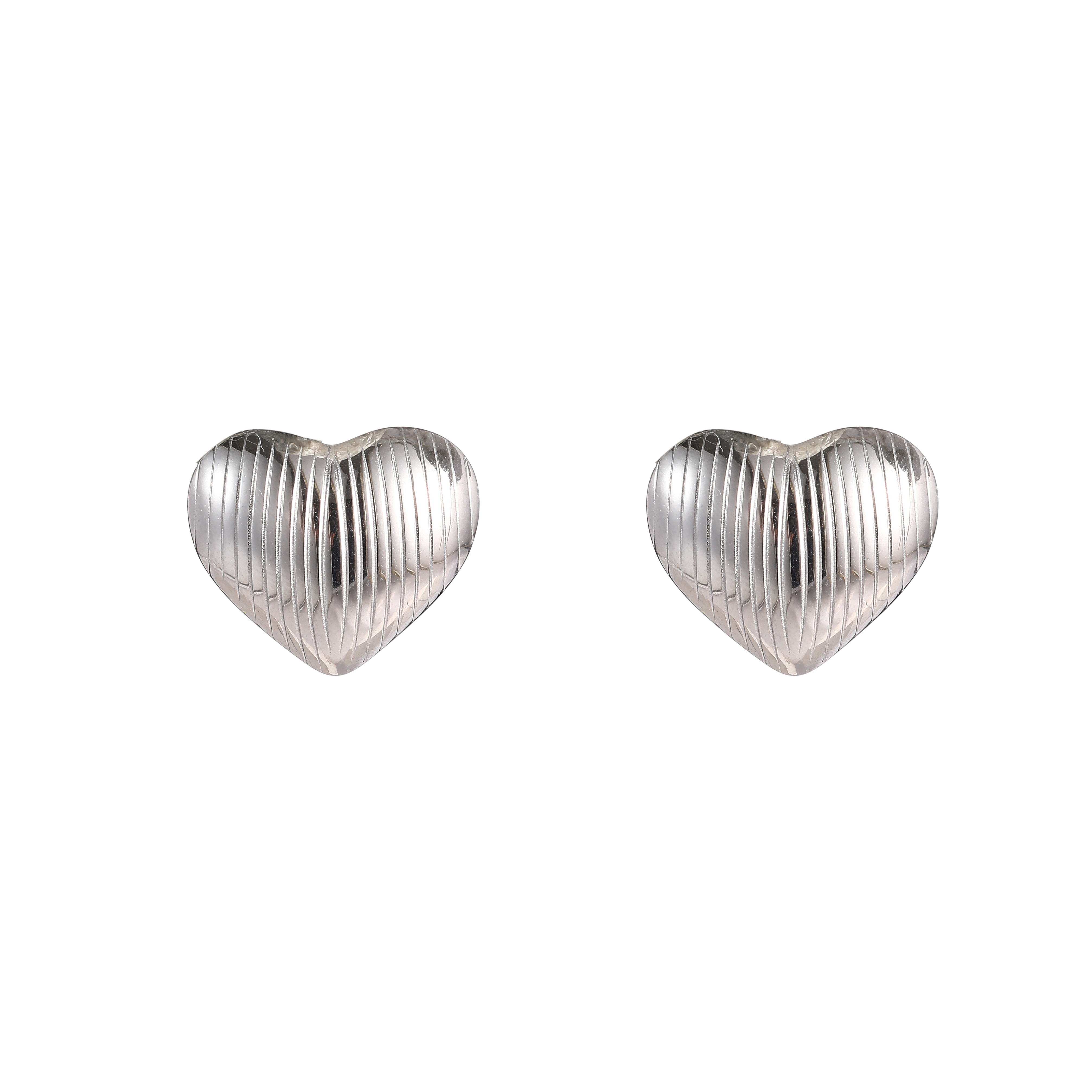 Oorbel Big Heart Silver