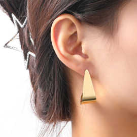 Oorbel Flat Drop Gold