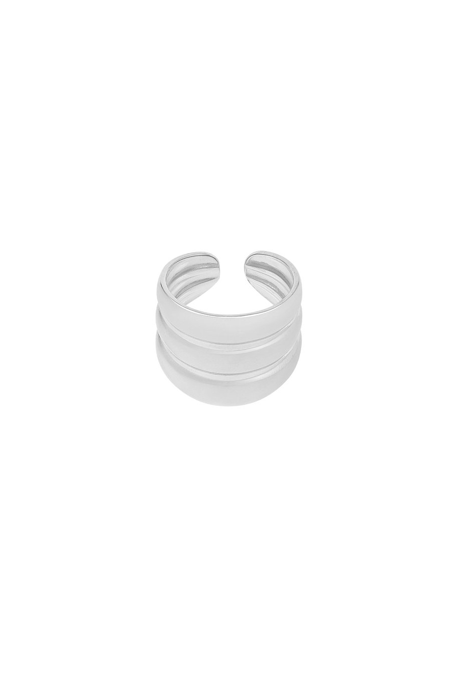 Ring Three in a Row Silver