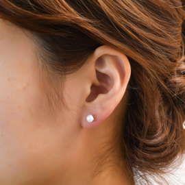 Oorbel Pearl Stud Silver