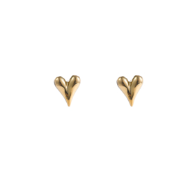 Oorbel Big Heart Stud Gold