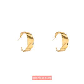 Oorbel Crinkle Hoop Gold