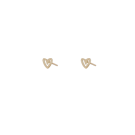 Oorbel Open Heart Stud Gold