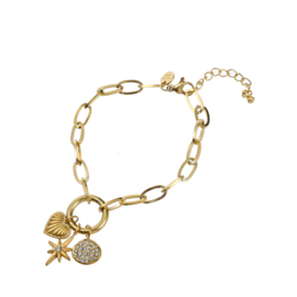 Armband Heart Pendant Gold