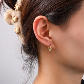 Oorbel Propeller Hoop 12mm Gold