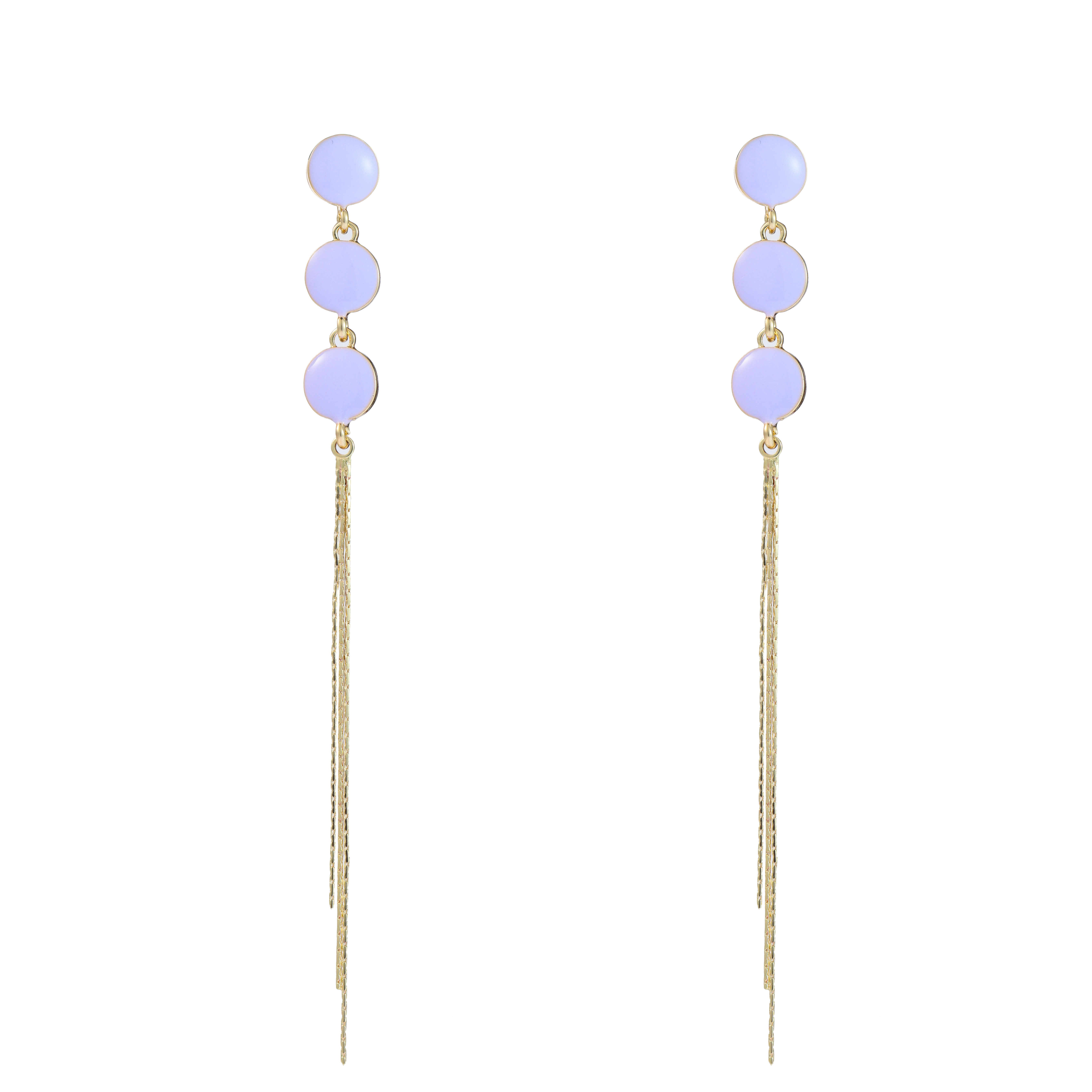 Oorbel 3 Rounds Purple